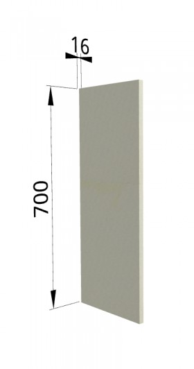 Панель торцевая П Квадро (для шкафа верхнего) Ваниль кожа в Ленске - lensk.katalogmebeli.com | фото