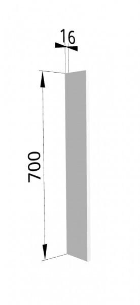 Панель торцевая ПТ 400 Ройс (для шкафа торцевого верхнего) Белый софт в Ленске - lensk.katalogmebeli.com | фото