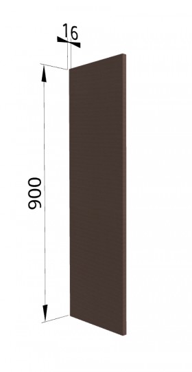 Панель торцевая ВП Квадро (для шкафа верхнего высокого) Шоколад кожа в Ленске - lensk.katalogmebeli.com | фото