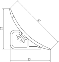 Плинтус LB-23, L=3000мм, черная сосна в Ленске - lensk.katalogmebeli.com | фото 2