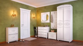 Шкаф 2-х дверный комбинированный "Каролина" (патина) в Ленске - lensk.katalogmebeli.com | фото 8