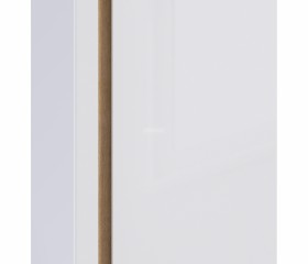 Веста СБ-2259 Шкаф 2х дверный с зеркалом Дуб Бунратти/Белый глянец в Ленске - lensk.katalogmebeli.com | фото 3