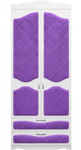 Шкаф 2-х створчатый с ящиками серии Иллюзия 32 Фиолетовый в Ленске - lensk.katalogmebeli.com | фото