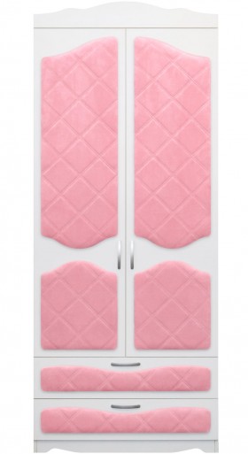 Шкаф 2-х створчатый с ящиками серии Иллюзия 36 Светло-розовый в Ленске - lensk.katalogmebeli.com | фото