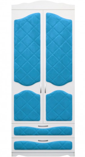 Шкаф 2-х створчатый с ящиками серии Иллюзия 84 Ярко-голубой в Ленске - lensk.katalogmebeli.com | фото