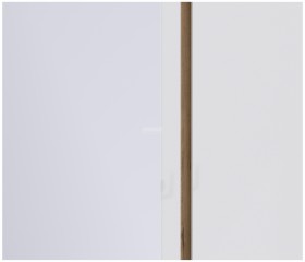 Веста СБ-2258 Шкаф 3х дверный с зеркалом Дуб Бунратти/Белый глянец в Ленске - lensk.katalogmebeli.com | фото 2