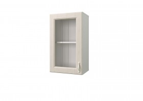 Шкаф с витриной Принцесса (Бежевый/Белый/ширина 400) в Ленске - lensk.katalogmebeli.com | фото