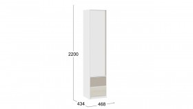 Шкаф для белья комбинированный «Сканди» Дуб Гарден/Белый/Глиняный серый в Ленске - lensk.katalogmebeli.com | фото 3
