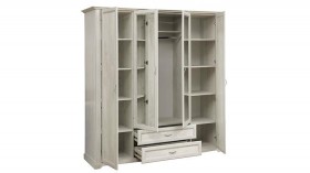 Шкаф для одежды "Сохо" (бетон пайн белый/2 ящика/зеркало) в Ленске - lensk.katalogmebeli.com | фото 6