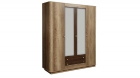 Шкаф для одежды "Фантазия" (дуб каньон/белый/кальяри/4 двери) в Ленске - lensk.katalogmebeli.com | фото