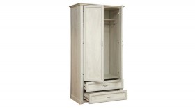 Шкаф для одежды "Сохо" (бетон пайн белый/2 ящика/зеркало) в Ленске - lensk.katalogmebeli.com | фото 3