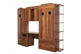 Шкаф комбинированный для белья «Навигатор» (Дуб Каньон) в Ленске - lensk.katalogmebeli.com | фото 6
