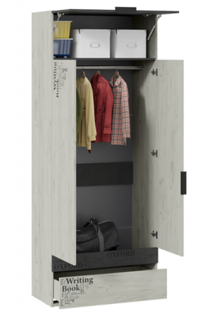 Шкаф комбинированный для одежды «Оксфорд-2» в Ленске - lensk.katalogmebeli.com | фото 2