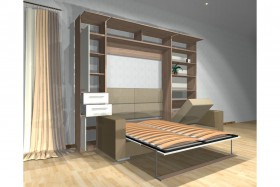 Шкаф-кровать с диваном Каролина в Ленске - lensk.katalogmebeli.com | фото 3
