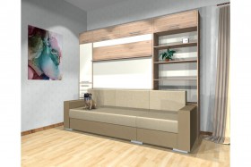 Шкаф-кровать с диваном Каролина в Ленске - lensk.katalogmebeli.com | фото 4