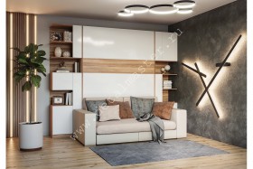 Шкаф-кровать с диваном Дина в Ленске - lensk.katalogmebeli.com | фото
