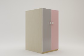 Шкаф под кровать второго яруса Грэйси (Розовый/Серый/корпус Клен) в Ленске - lensk.katalogmebeli.com | фото 2