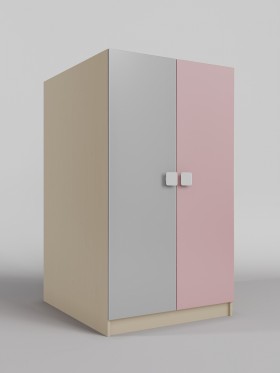 Шкаф под кровать второго яруса Грэйси (Розовый/Серый/корпус Клен) в Ленске - lensk.katalogmebeli.com | фото