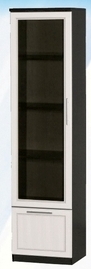 Шкаф средний с ящиком и стеклодверью ДЛЯ ГОСТИНОЙ ШСЯС-450 Венге/Дуб выбеленный в Ленске - lensk.katalogmebeli.com | фото 1