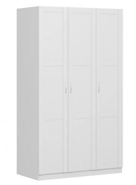 Шкаф трехдверный Пегас сборный белый в Ленске - lensk.katalogmebeli.com | фото