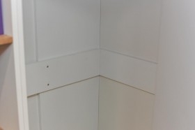 Шкаф угловой «Оксфорд» (Ривьера/Белый с рисунком) в Ленске - lensk.katalogmebeli.com | фото 5