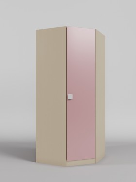 Шкаф угловой (угловая секция) Грэйси (Розовый/корпус Клен) в Ленске - lensk.katalogmebeli.com | фото 1