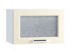 Шкаф верхний горизонтальный со стеклом 500, ШВГС 500 (Клен кремовый/корпус белый) в Ленске - lensk.katalogmebeli.com | фото