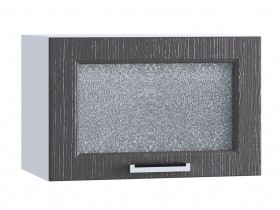 Шкаф верхний горизонтальный со стеклом 500, ШВГС 500 (Клен серый/корпус белый) в Ленске - lensk.katalogmebeli.com | фото