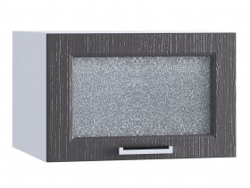 Шкаф верхний горизонтальный со стеклом 510, ШВГС 510 (Клен серый/корпус белый) в Ленске - lensk.katalogmebeli.com | фото