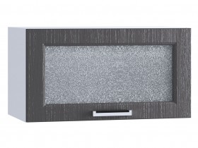 Шкаф верхний горизонтальный со стеклом 600, ШВГС 600 (Клен серый/корпус белый) в Ленске - lensk.katalogmebeli.com | фото