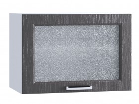Шкаф верхний горизонтальный со стеклом 609, ШВГС 609 (Клен серый/корпус белый) в Ленске - lensk.katalogmebeli.com | фото