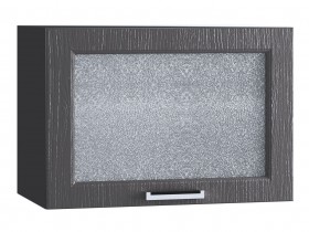 Шкаф верхний горизонтальный со стеклом 609, ШВГС 609 (Клен серый/корпус венге) в Ленске - lensk.katalogmebeli.com | фото