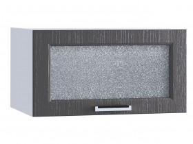 Шкаф верхний горизонтальный со стеклом 610, ШВГС 610 (Клен серый/корпус белый) в Ленске - lensk.katalogmebeli.com | фото