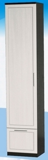 Шкаф высокий с ящиком ДЛЯ ГОСТИНОЙ ШВЯ-450 Венге/Дуб выбеленный в Ленске - lensk.katalogmebeli.com | фото