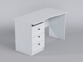 Стол (столешница с выемкой) Классика (Белый/корпус Выбеленное дерево) в Ленске - lensk.katalogmebeli.com | фото