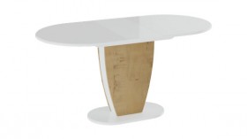 Стол обеденный «Монреаль» Тип 1 (Белый глянец/Бунратти) в Ленске - lensk.katalogmebeli.com | фото 2