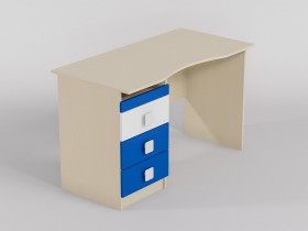 Стол (столешница с выемкой) Скай люкс (Синий/Белый/корпус Клен) в Ленске - lensk.katalogmebeli.com | фото