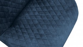 Стул «Оливер» К1С Черный муар/Микровелюр Wellmart Blue в Ленске - lensk.katalogmebeli.com | фото 3