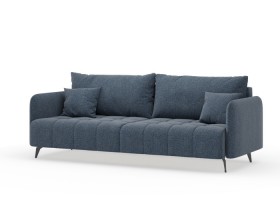 Валериан диван трёхместный прямой Синий, ткань RICO FLEX 101 в Ленске - lensk.katalogmebeli.com | фото