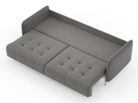 Валериан диван трёхместный прямой Стальной, ткань RICO FLEX 9292 в Ленске - lensk.katalogmebeli.com | фото 3