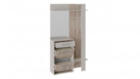 Шкаф для одежды «Нуар» тип 1 Фон серый/Дуб сонома в Ленске - lensk.katalogmebeli.com | фото 3