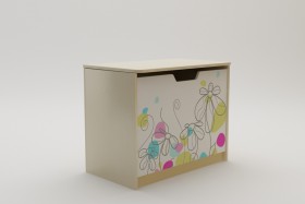 Ящик для игрушек Флёр (Белый/корпус Клен) в Ленске - lensk.katalogmebeli.com | фото