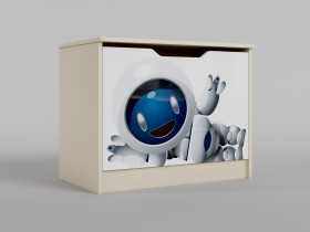Ящик для игрушек Санни (Белый/корпус Клен) в Ленске - lensk.katalogmebeli.com | фото
